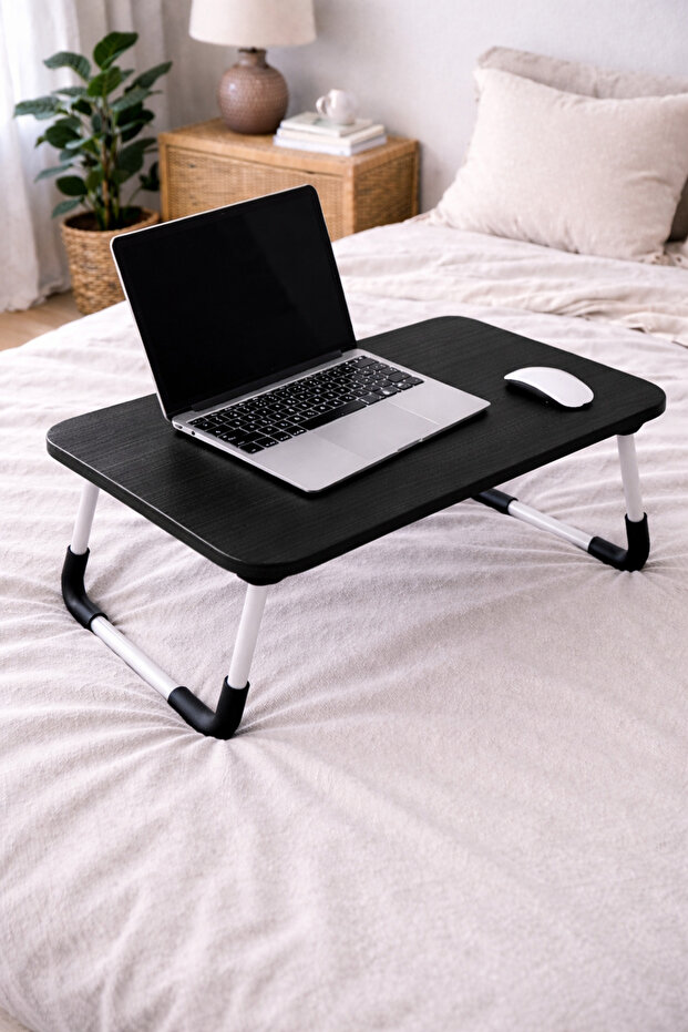 Portable Foldable Flat Surface Bed Top Laptop Multi-Purpose Coffee Table - 2