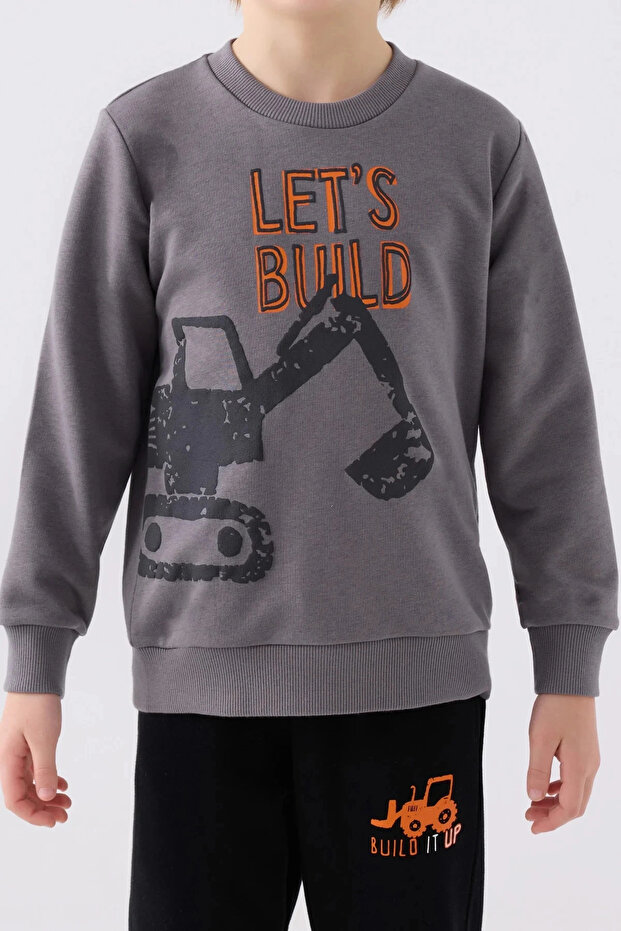 Boy's Anthracite Tracksuit Set - 4