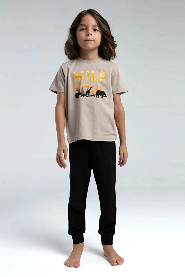 Boy's double set - sand - 1