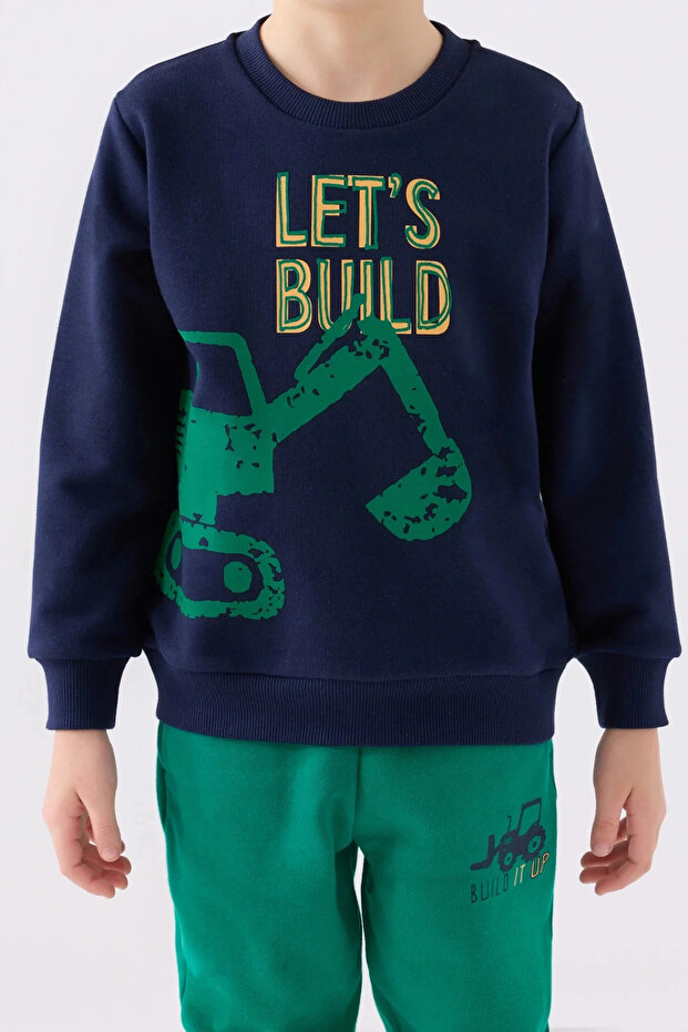 طقم رياضي للأولاد - أزرق داكن - 4