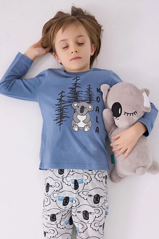 طقم مزدوج للأولاد - أزرق - 2