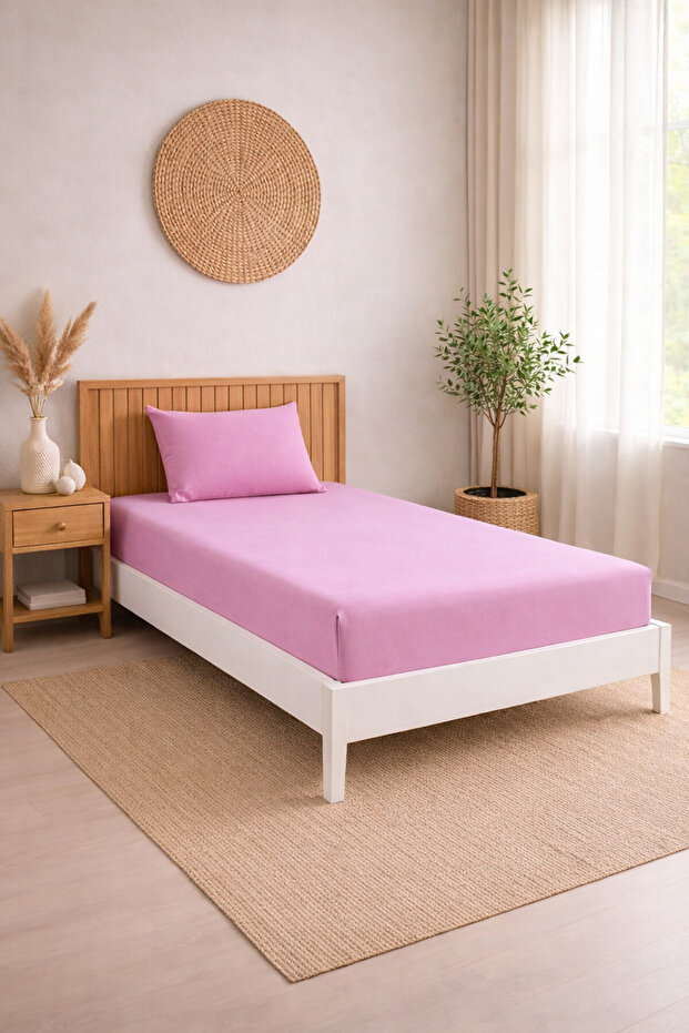 طقم ملاءة سرير مبطنة مرنة واحدة - 1
