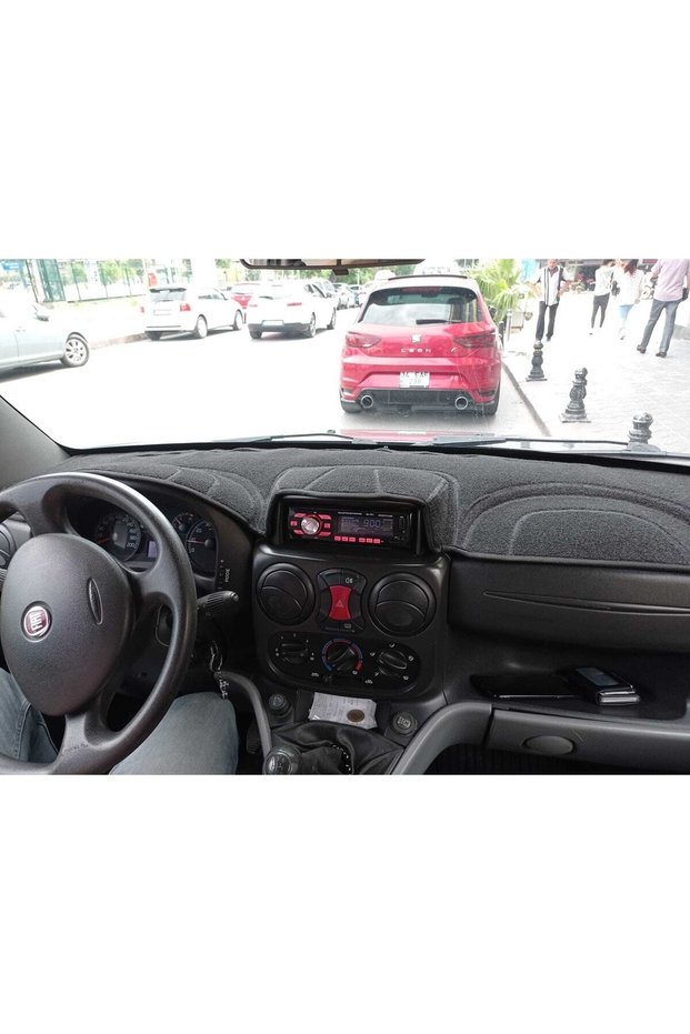 Fiat Doblo Airbag Glovebox Protection Carpet Suitable for 2000-2008 Models Black Edge Color Black