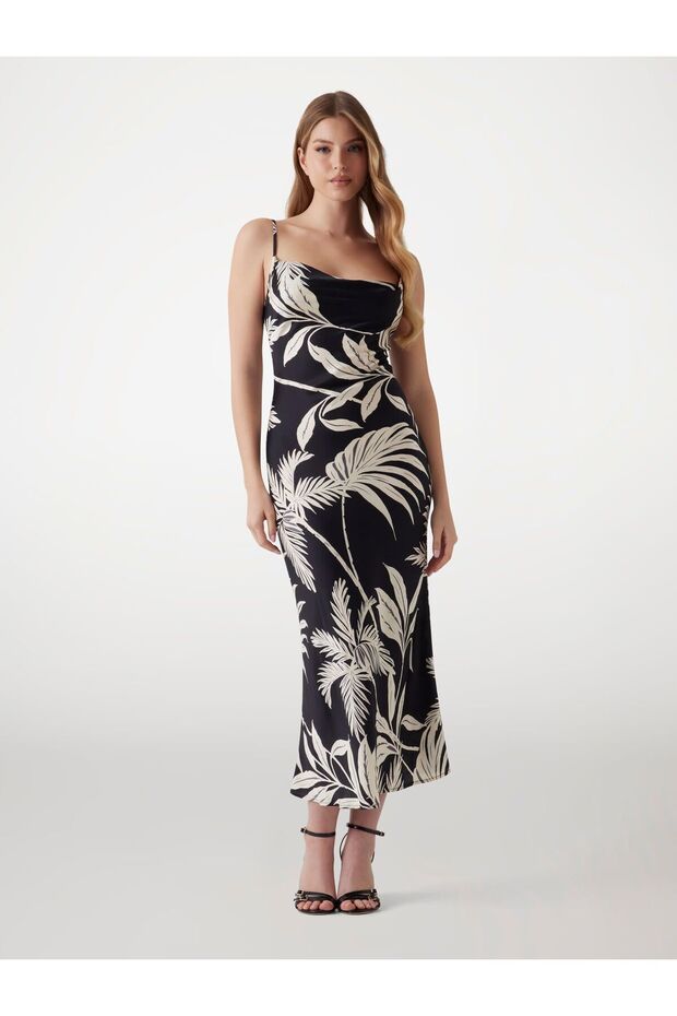 Satin midi dress