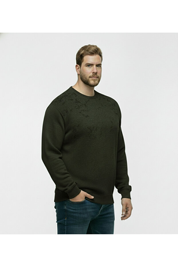 سويت شيرت منقوش مقاس كبير - 2