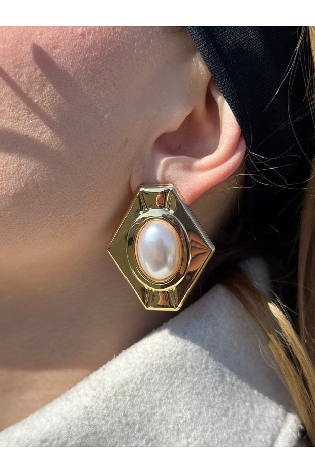 Çelik agata küpe - 1