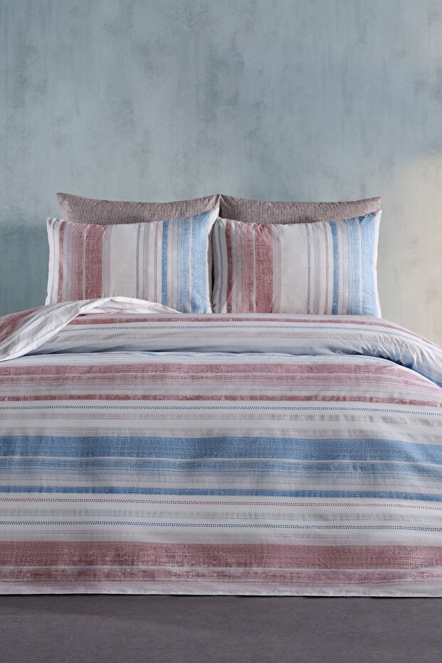 Ranforce Penetra Single Cotton Duvet Cover Set - Blue