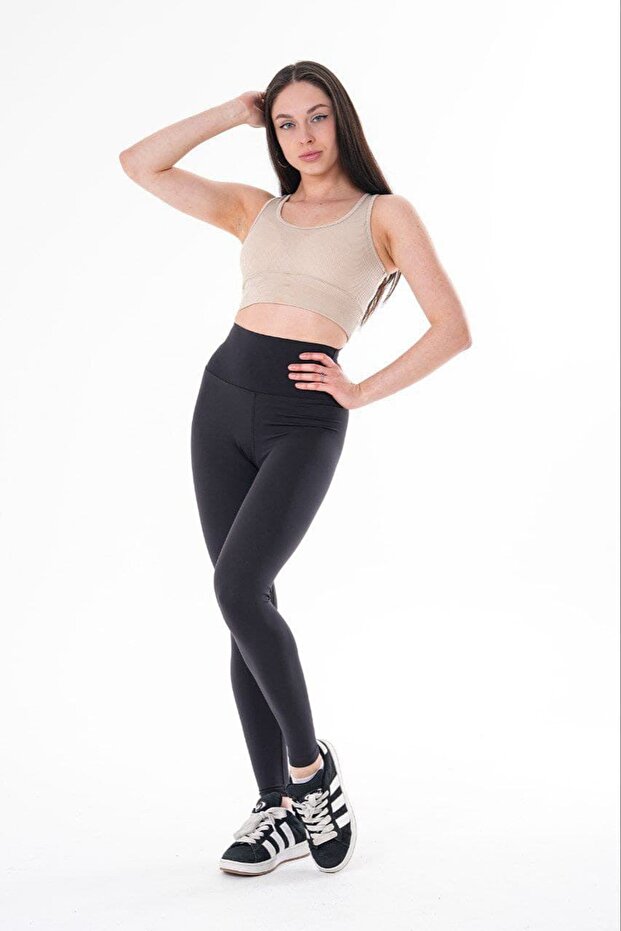 Basic Nubuck Fabric Leggings - 2