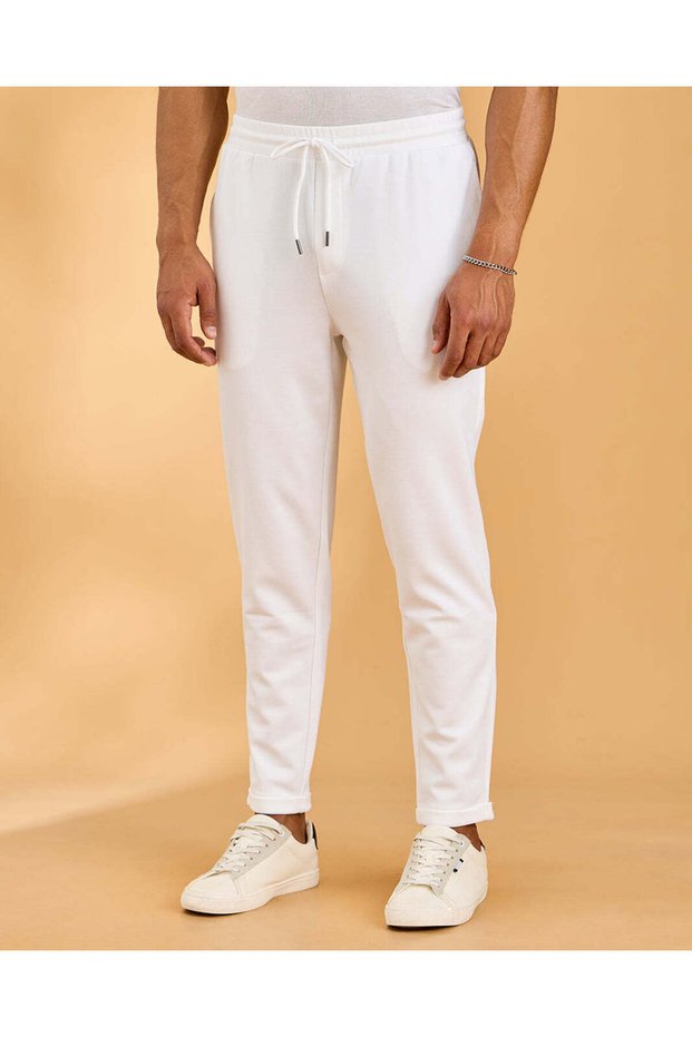 Men Ivory Smart Trousers