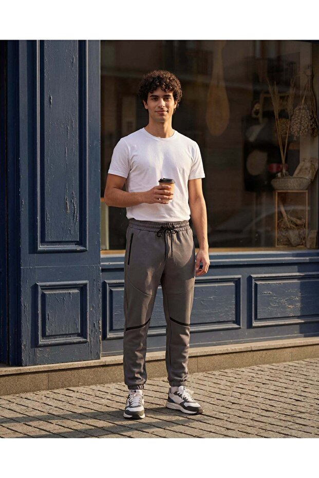 بنطال رياضي رجالي بلون الفحم - 5