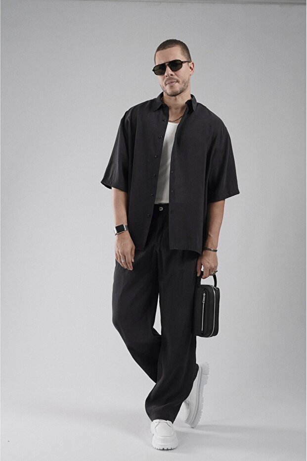Oversize Men's Modal Top and Bottom Set
