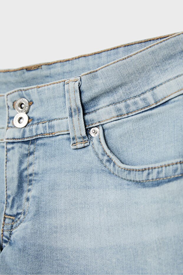 Denim micro shorts - 8