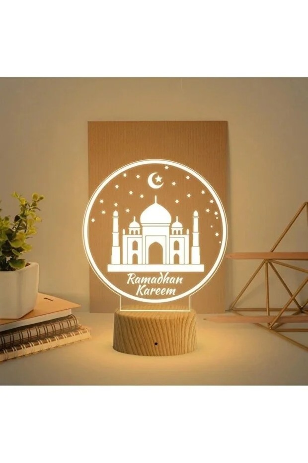 أضواء زخرفية ثلاثية الأبعاد بتقنية LED مستوحاة من رمضان لتزيين المنزل بأجواء رمضانية