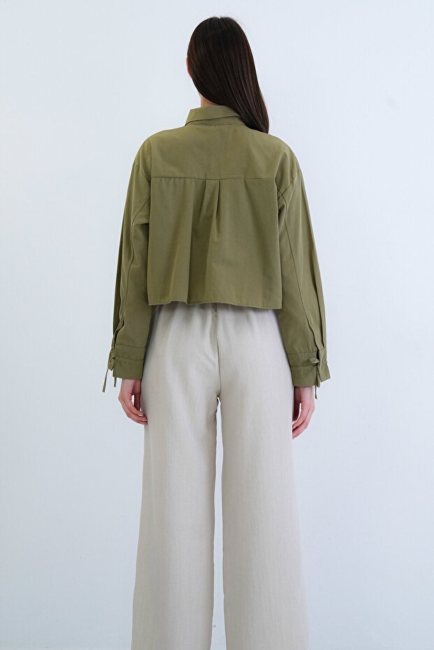 Bağlamalı Crop Bluz - 6