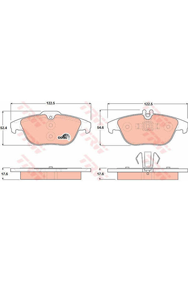 Σετ τακάκια, δισκόφρενα GDB1738 - 1