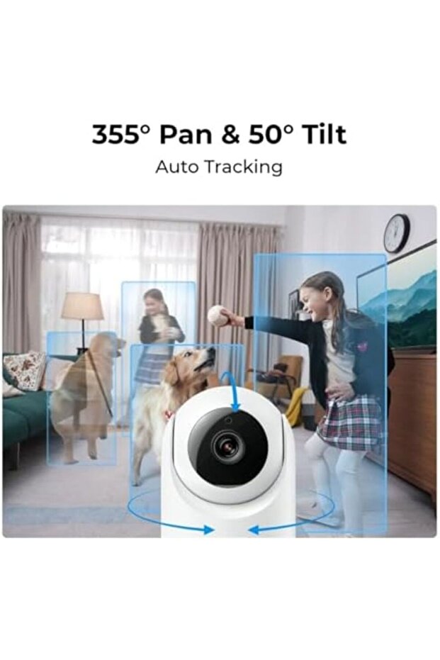 E321 2K 3MP Wi-Fi Smart Cam, 10x Zoom, Time Lapse, Baby Cry Alert, 512GB Support Cam - 4