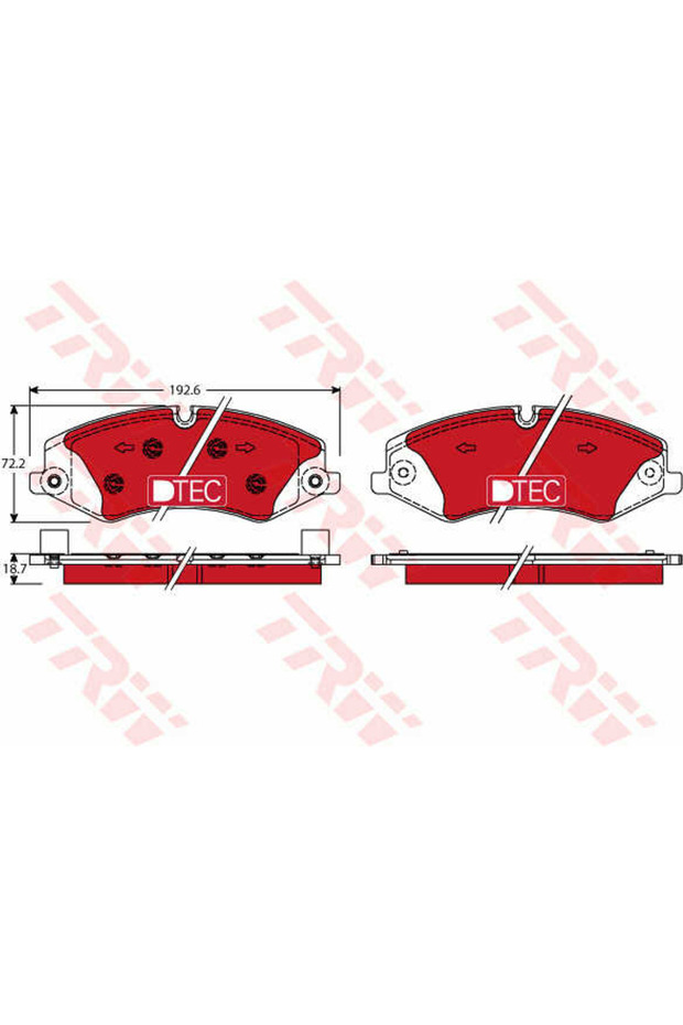 Σετ τακάκια, δισκόφρενα GDB1898DTE - 1