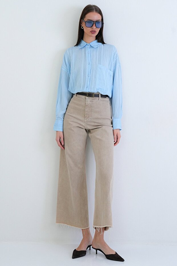 Tek Cepli Transparan Gömlek - 5