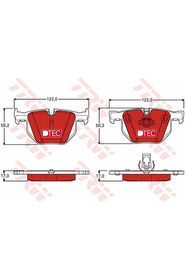 Σετ τακάκια, δισκόφρενα GDB1727DTE - 1