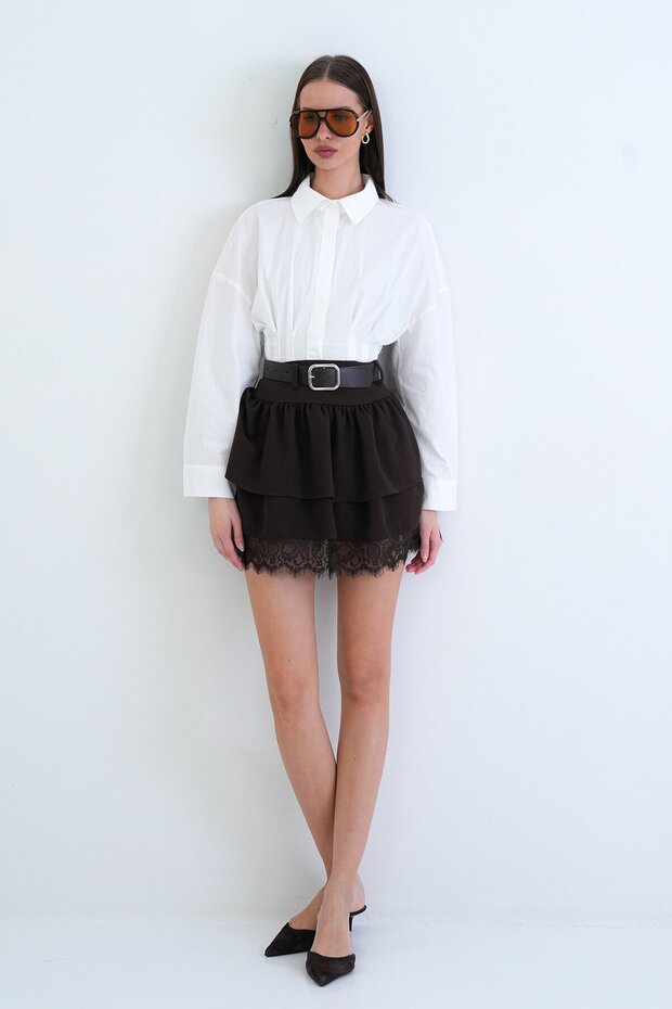 Fustă mini cu curea - 3