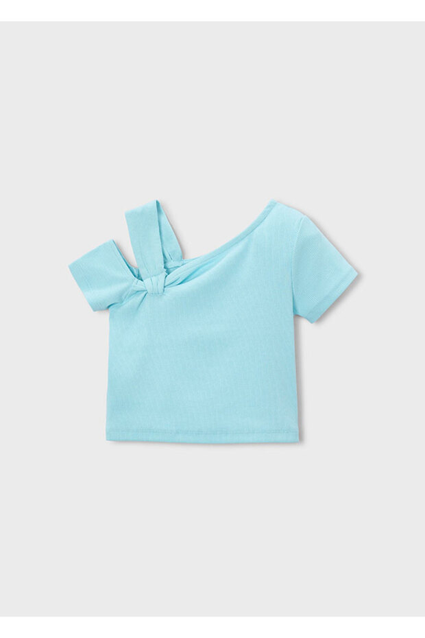 Girl's Shoulder Detailed T-Shirt Red 3017