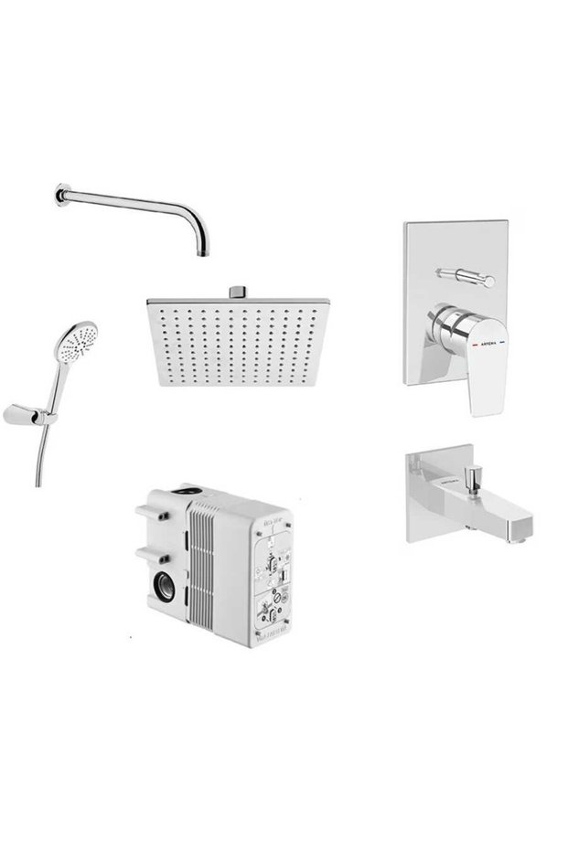 Flow Square A49305 Ankastre Duş Seti Krom A49305