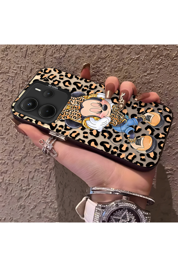 Silicone Edge Hard Back Phone Case Mickey Pattern Compatible with Redmi Note 14