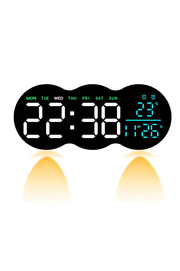 LED 2808 digital table or wall clock with ambient light and countdown function - 1