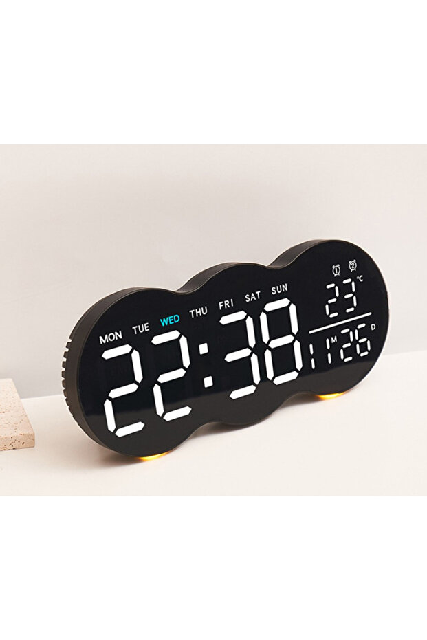LED 2808 digital table or wall clock with ambient light and countdown function - 5