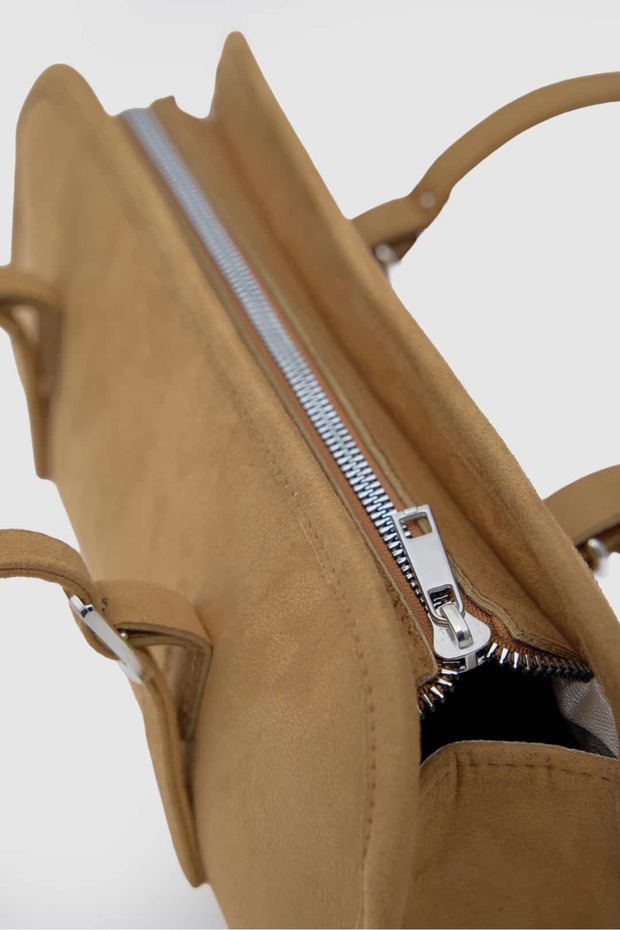 Taba Dobby Süet Baget Çanta - 3