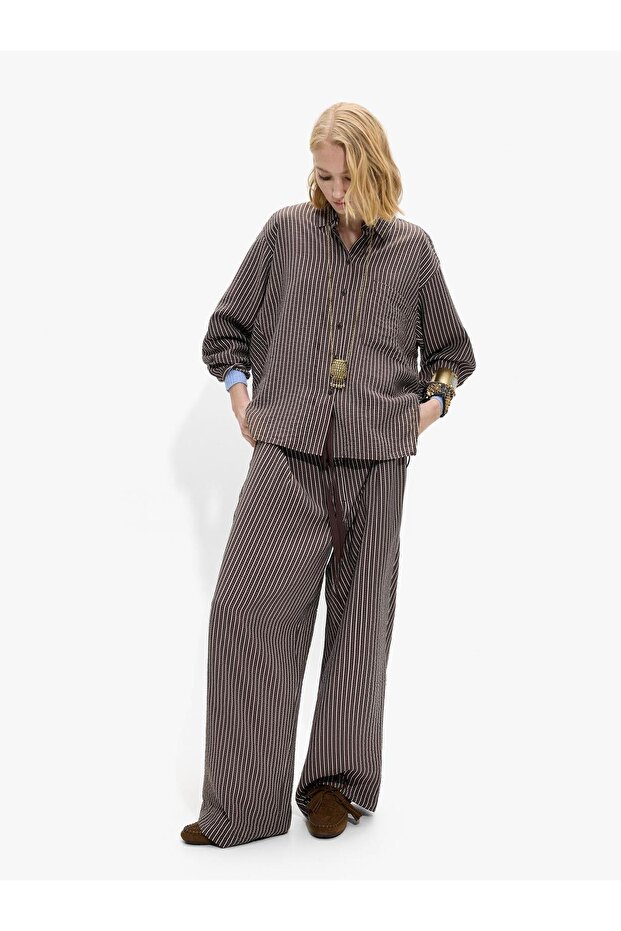 Kadın Çizgili Gömlek - 2