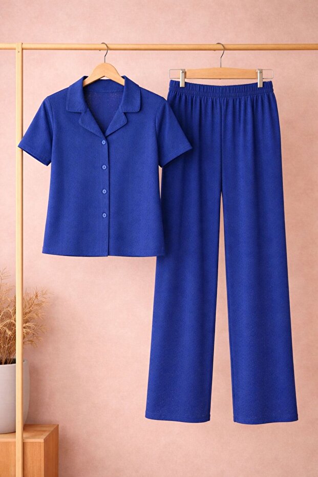 Soft Breeze Openwork Pajama Set - 2