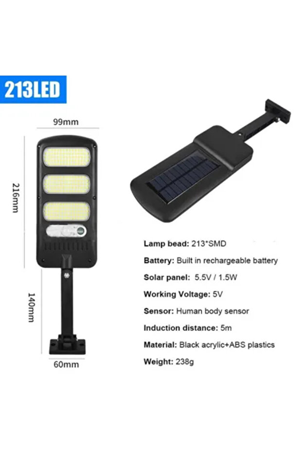 Solar Wall Lamp with Remote Control - 7