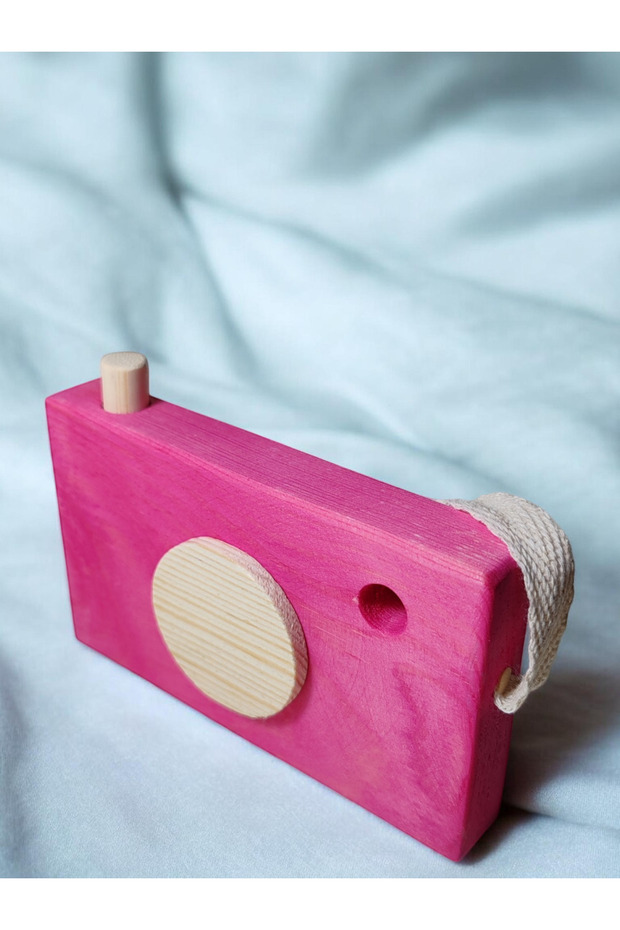 Wooden Toy Camera Natural Handmade Toy