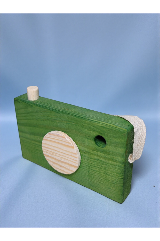 Wooden Toy Camera Natural Handmade Toy