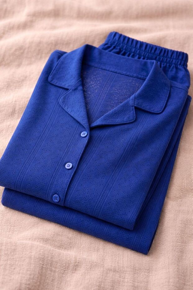 Soft Breeze Openwork Pajama Set - 3