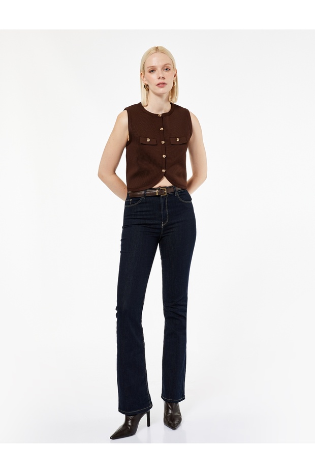Women's Vest 6Wak20046Ht Brown