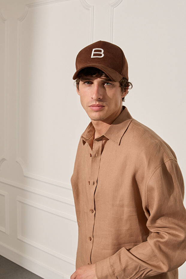 %100 Keten Basic Gömlek - 3