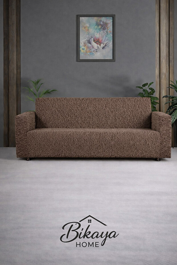 Altınkoza Sofa Bed Style Stretch Sofa Cover Set (3+3) | Flexible Lycra Fabric | Fully Mold-Fit Compatible