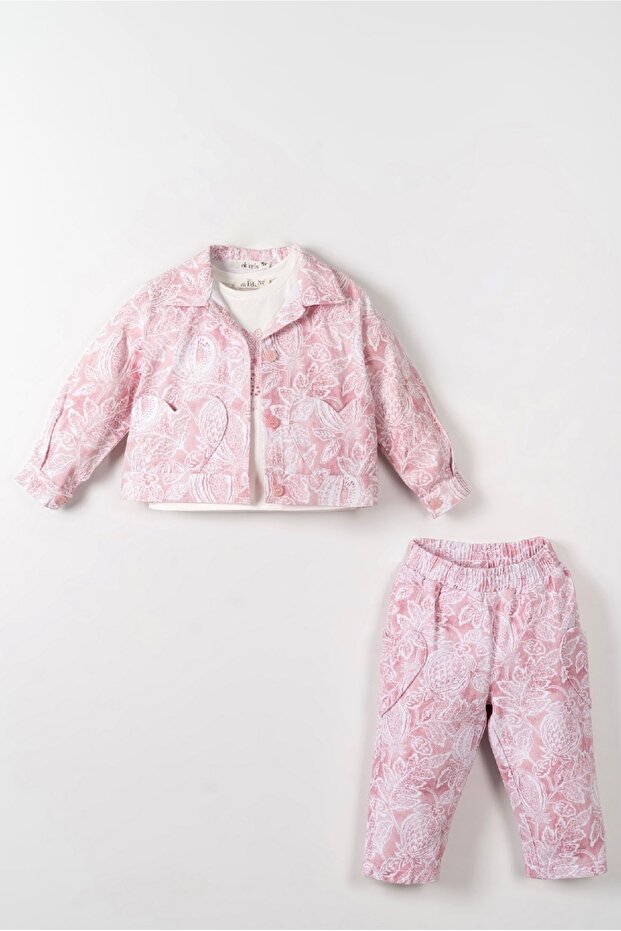 Limi̇ Baby Girl & Child Soft Texture Jacket Pants 2-Piece Set
