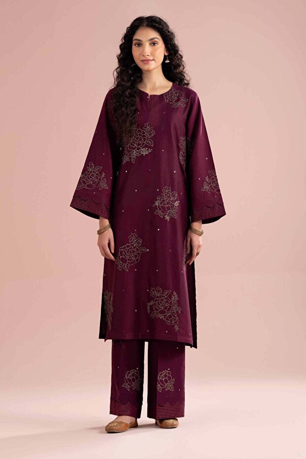 2 Piece - Embroidered Suit - PE 26-245