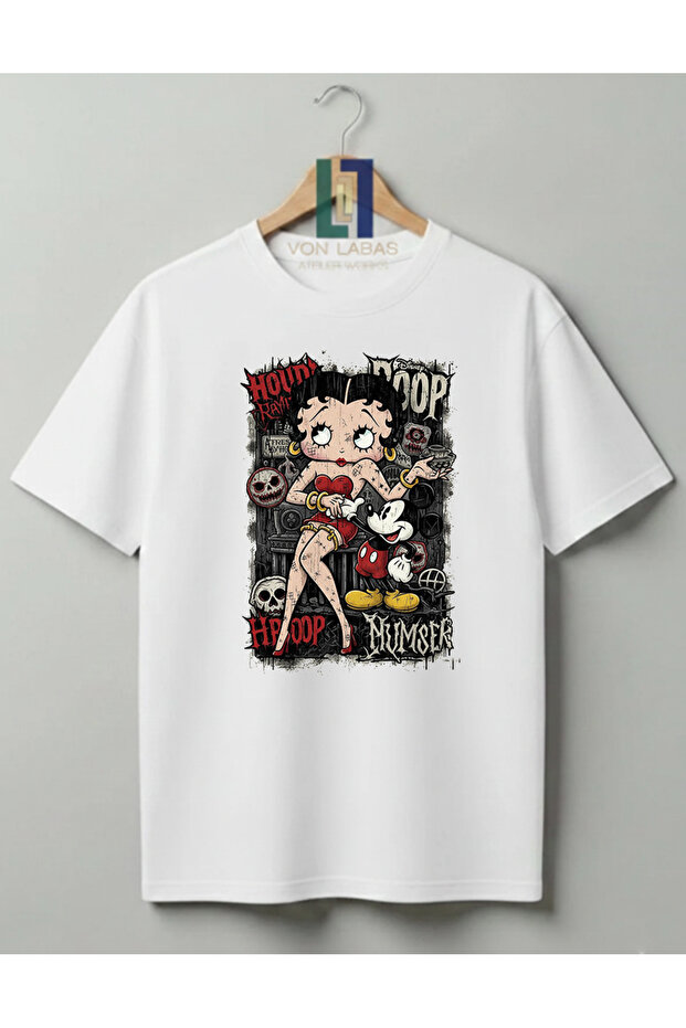 Betty Boop Designed 100% Cotton Unisex High Print Quality T-Shirt
