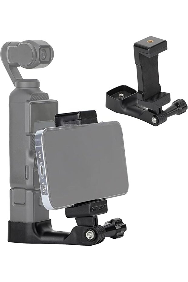 Phone Holder Expansion Mount Set with 1/4" Thread Adapter, Compatible with Pocket 3 and Smartphones,