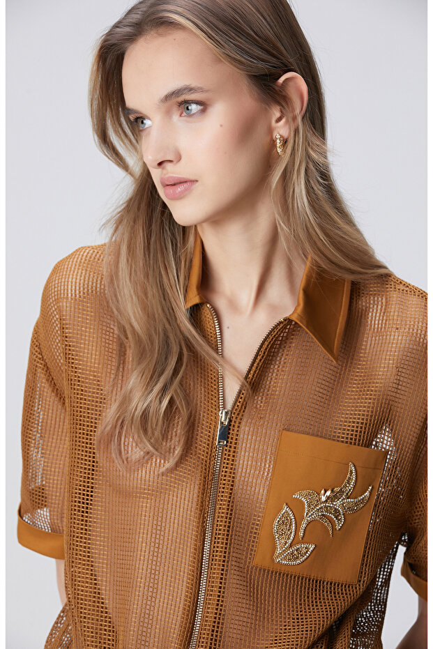 Tarçın File Ceket - 2