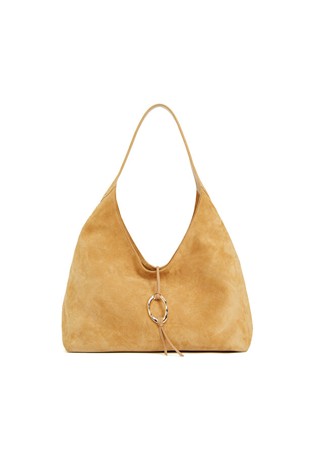 Hardal Kadın Süet Çanta - 1