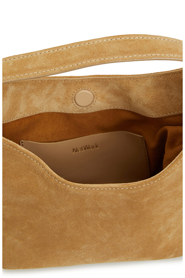 Hardal Kadın Süet Çanta - 5