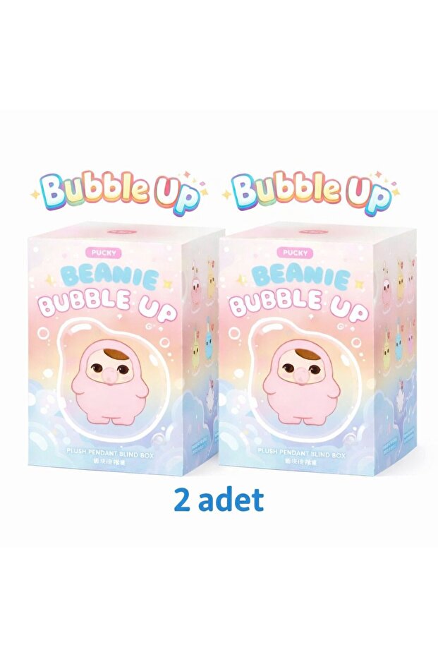 2 Pieces Bubble Labubu Plush up Keychain Bubble Toy Blind Box Beanie Lover Gift