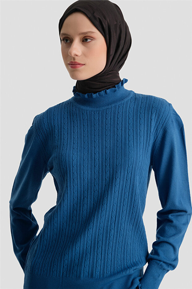 ملابس تريكو قطنية ممشطة 25KD2901 أزرق