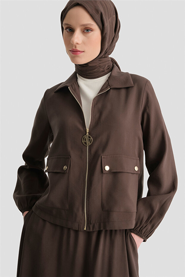 Basic Ceketli Takım Kahve - 1