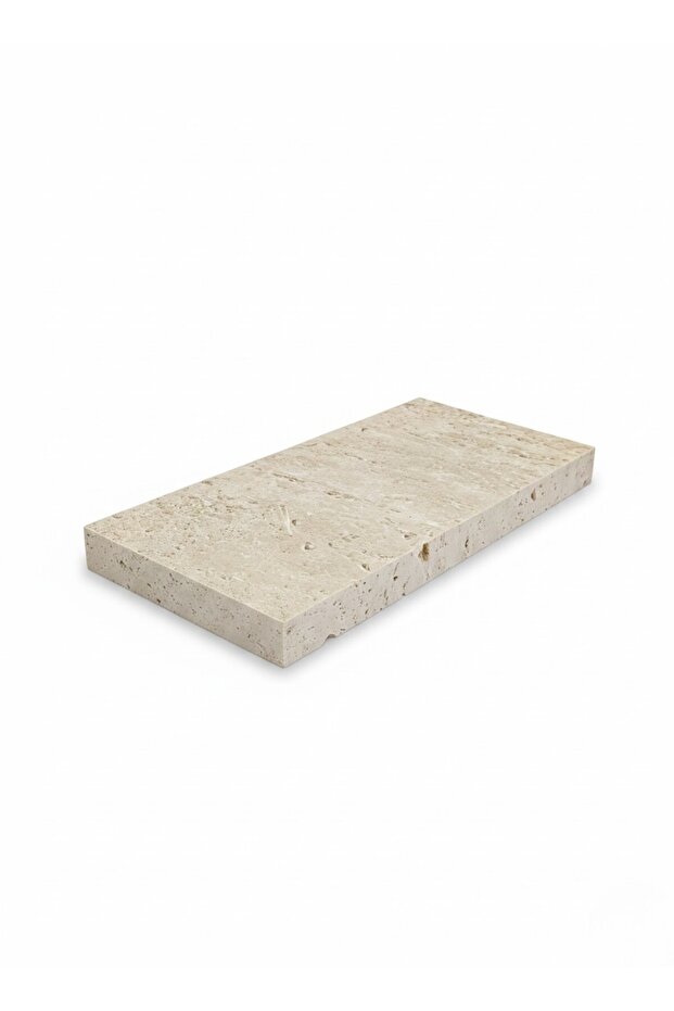 Natural Travertine Thick Marble Serving Board 24x12 CM Decorative Serving Tray Oil Bottle Base Serving Tray